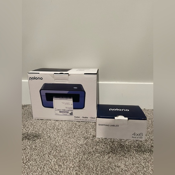 POLONO Label Printer 150mm/s 4x6 Thermal Label Printer PL60 - Purple - Picture 1 of 13